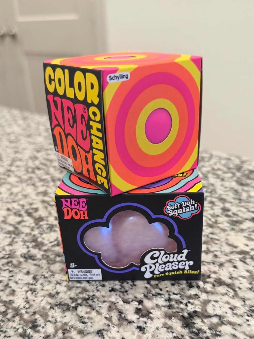 Schylling Nee Doh Cloud Pleaser and Pink Color changing Needoh bundle